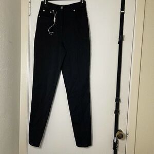 Versus Versace black wool high waist straight leg pants size M IT 44